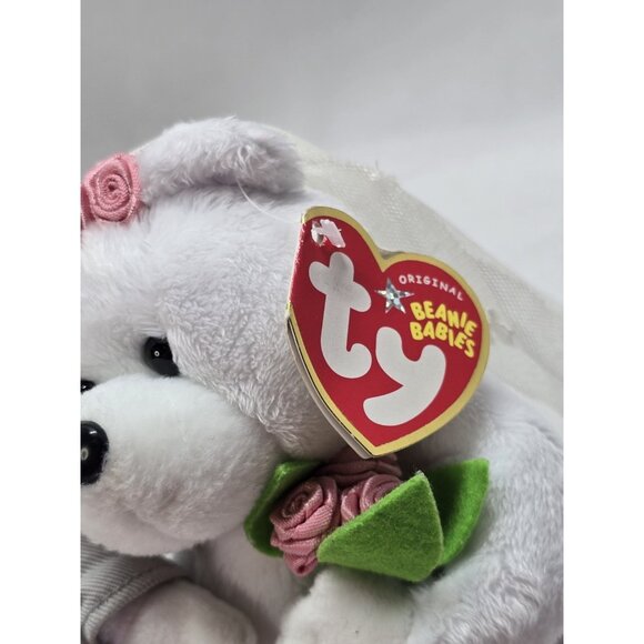 TY We Do Wedding Bear Duo Beanie Baby Bride & Groom 2004 Stuffed Toy - Picture 5 of 13